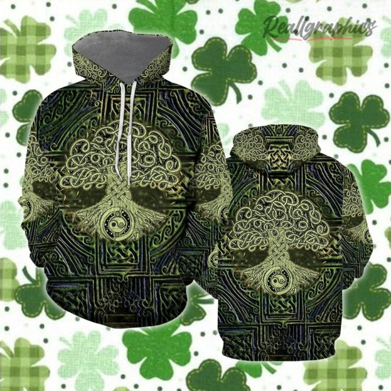 Tree of Life Celtic St Patrick Day All Over Print Hoodie
