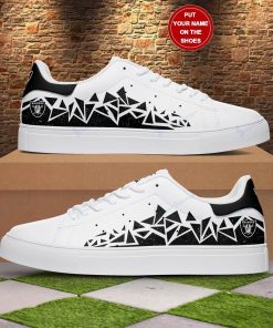 Triangle Pattern Las Vegas Raiders Stan Smith Shoes, Gift for NFL fans Triangle Pattern Las Vegas Raiders Stan Smith Shoes, Gift for NFL fans