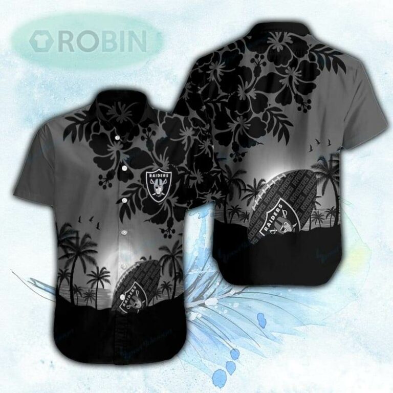 Tropical Black Beach Las Vegas Raiders Hawaiian Shirt For Men and Women