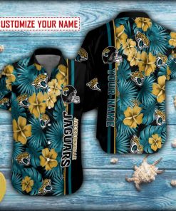 Tropical Pattern Jacksonville Jaguars Short Sleeve Hawaiian Shirt