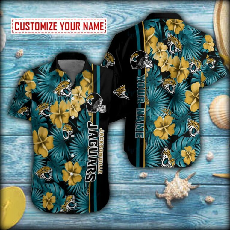 Tropical Pattern Jacksonville Jaguars Short Sleeve Hawaiian Shirt