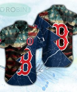Vintage American Flag Thunder Boston Red Sox Hawaiian Shirt For Men and Women