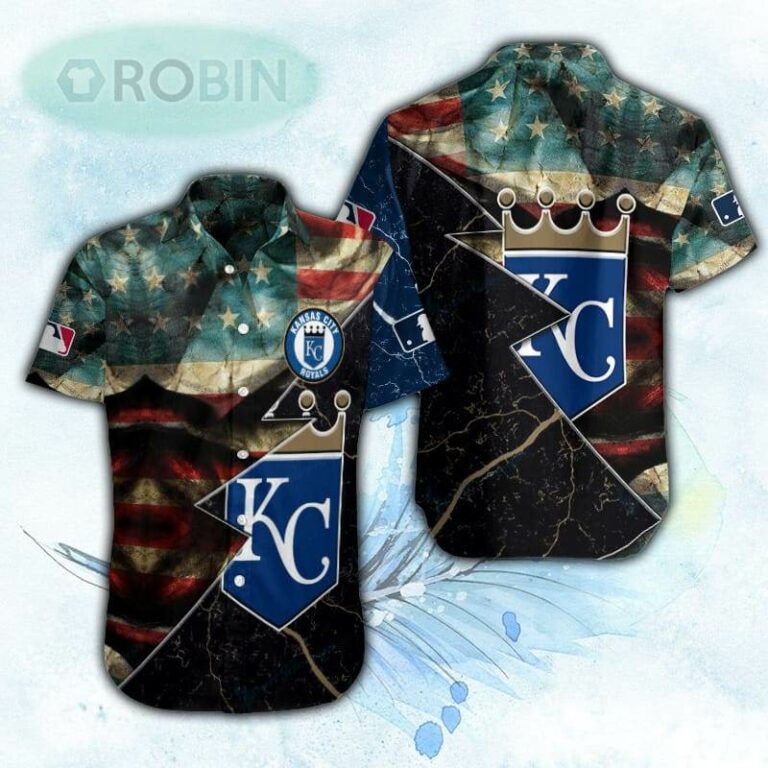 Vintage American Flag Thunder Kansas City Royals Hawaiian Shirt For Men and Women