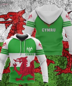 Wales Flag St Patrick’s Day Hoodie Over Print Hoodie