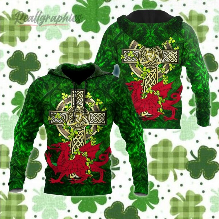 Wales Saint Patrick’s Day All Over Print Hoodie