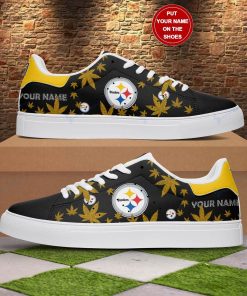 Weed Leaf Pittsburgh Steelers Stan Smith Shoes, Gift for NFL fans