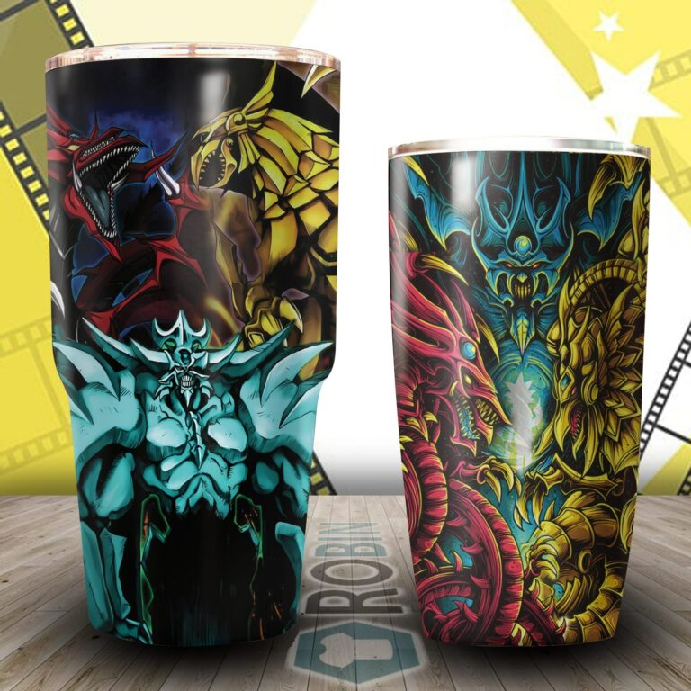 Yu-Gi-Oh! Yellow Dragon Winged Tumbler, Red Dragon Archfiend, Blue-Eyes Tumbler