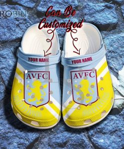 Aston Villa FC Custom Name Crocs Shoes