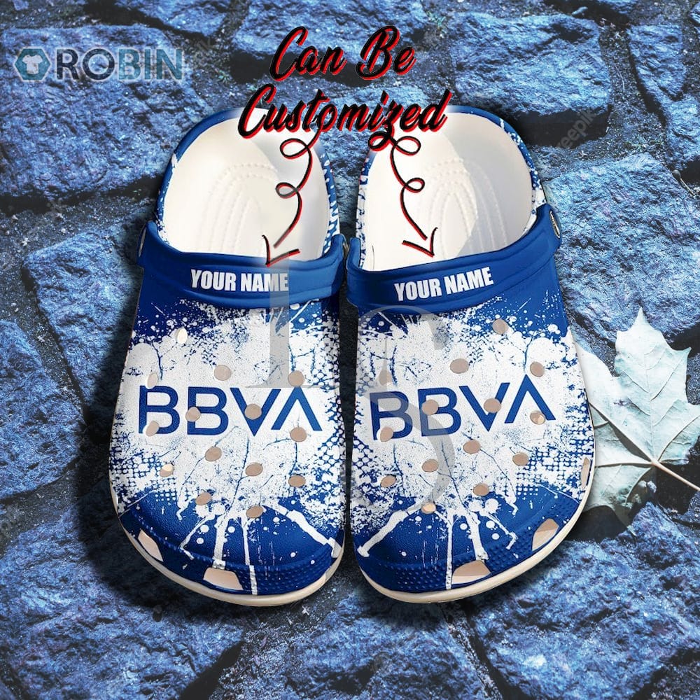 BBVA Ink Splash Grunge Personalized Crocs Shoes, Gift Crocs Shoes For Men Women