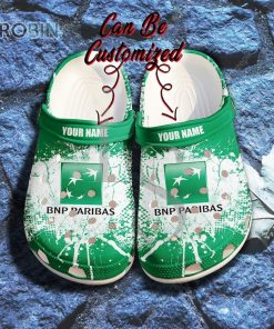BNP Paribas Ink Splash Grunge Personalized Crocs Shoes, Gift Crocs Shoes For Men Women