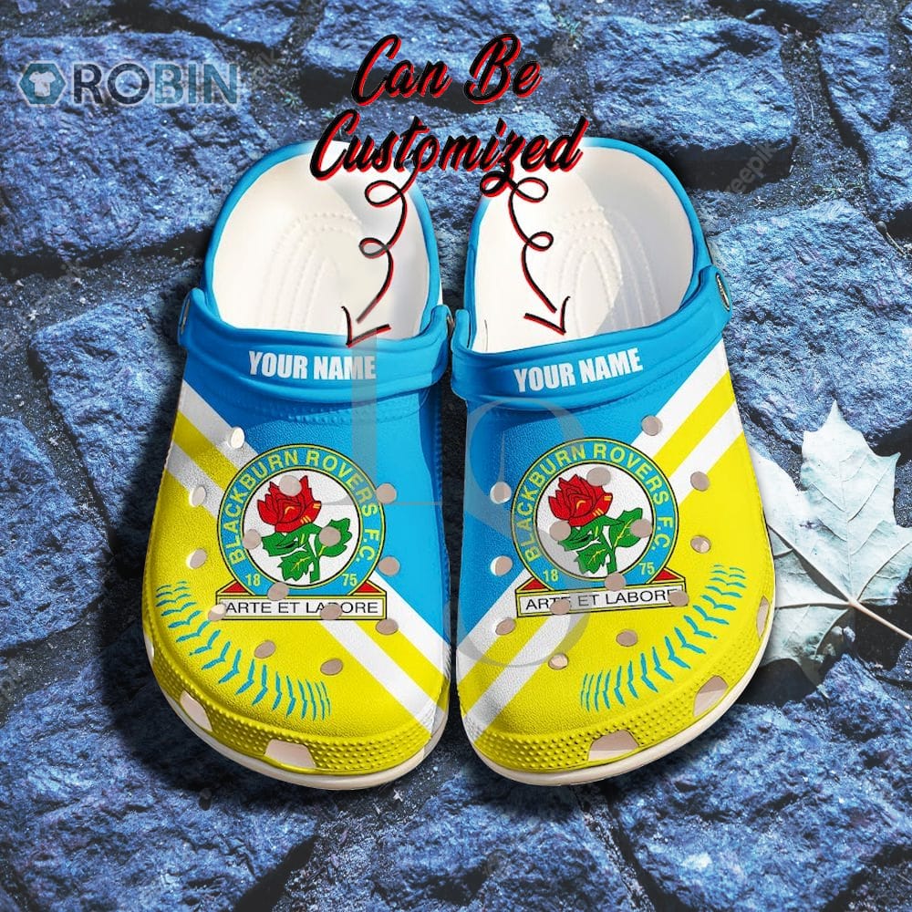 Blackburn Rovers Custom Name Crocs Shoes