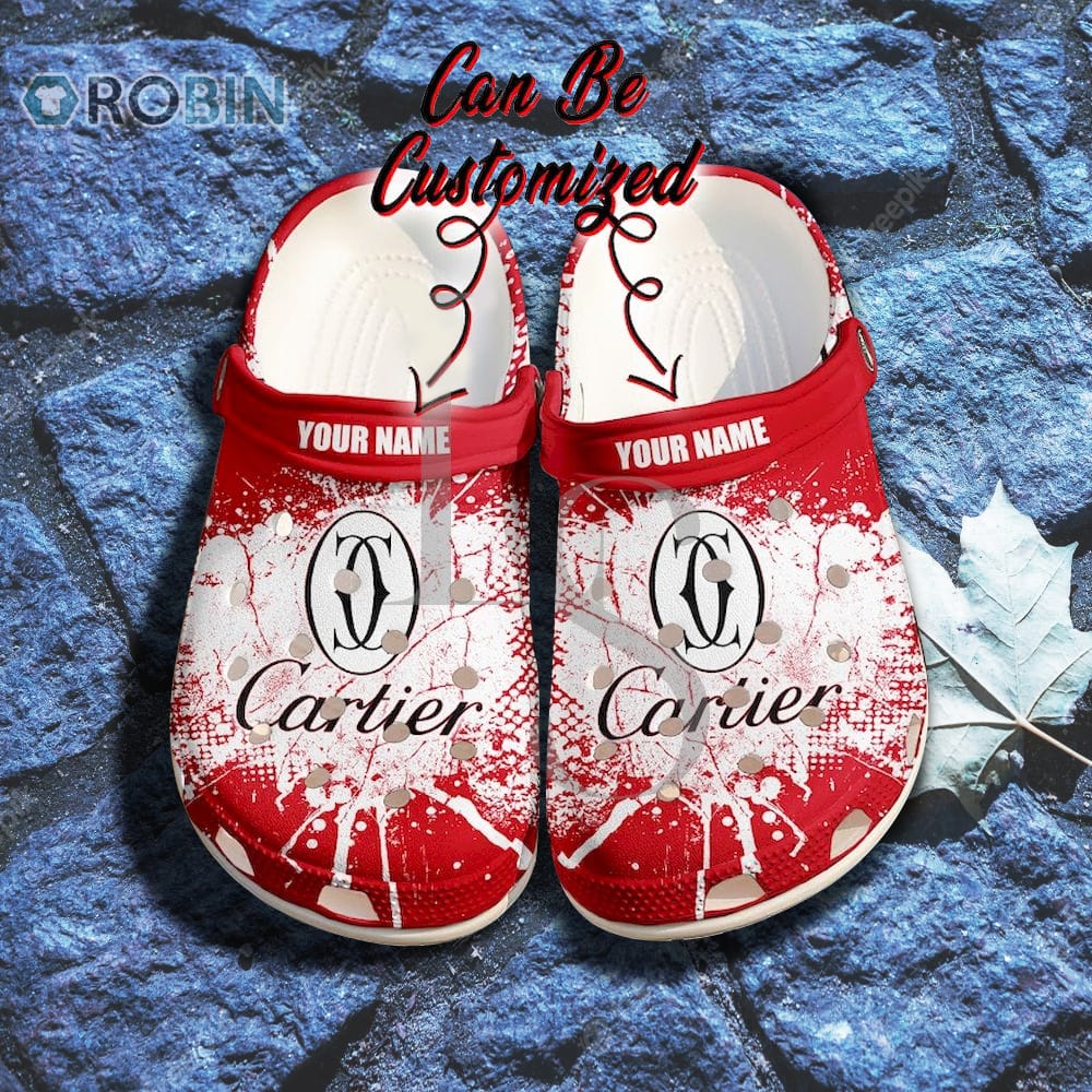 Cartier Ink Splash Grunge Personalized Crocs Shoes, Gift Crocs Shoes For Men Women