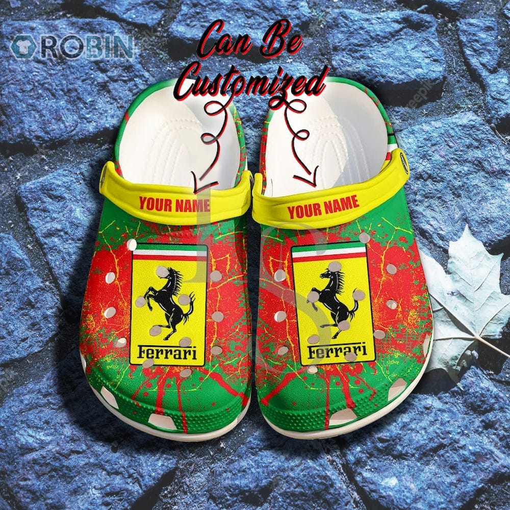 Ferrari Ink Splash Pattern Classic Crocs
