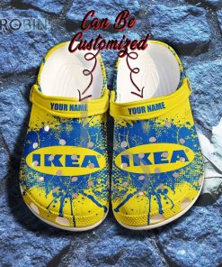 IKEA Ink Splash Grunge Personalized Crocs Shoes, Gift Crocs Shoes For Men Women