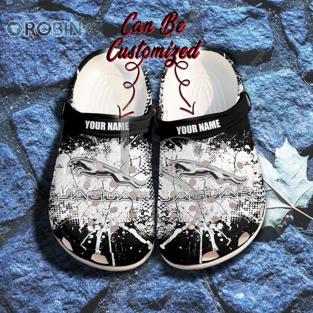 Jaguar Ink Splash Grunge Design Classic Crocs