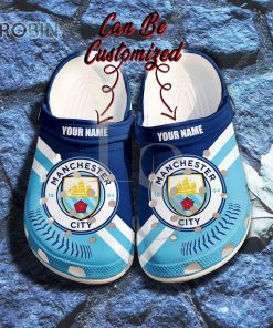 Manchester City Football Custom Name Crocband Crocs