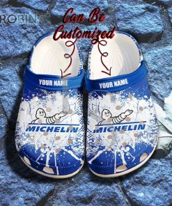 Michelin Ink Splash Grunge Personalized Crocs Shoes, Gift Crocs Shoes For Men Women