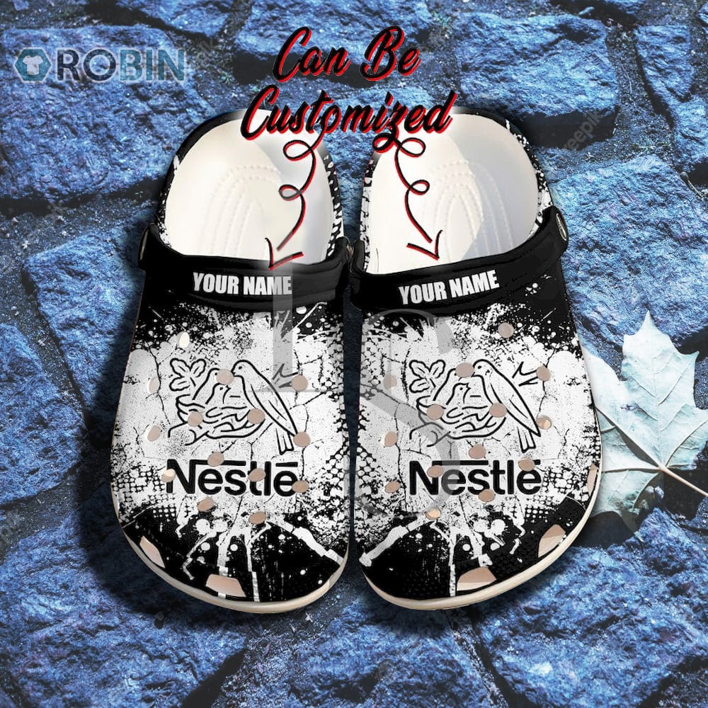 Nestle Ink Splash Grunge Personalized Crocs Shoes Nestle Ink Splash Grunge Personalized Crocs Shoes
