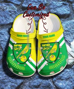 Norwich City FC Custom Name Crocband Crocs Shoes