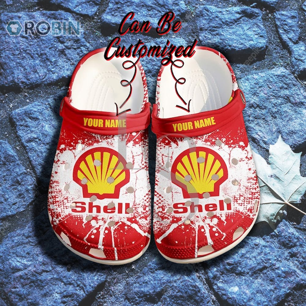 Shell Company Ink Splash Grunge Personalized Crocs Shoes, Gift Crocs Shoes For Men Women