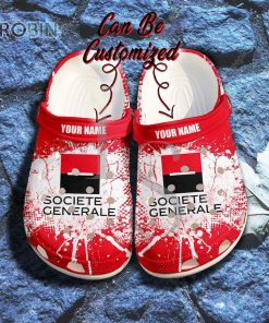 Societe Generale Ink Splash Grunge Personalized Crocs Shoes, Gift Crocs Shoes For Men Women