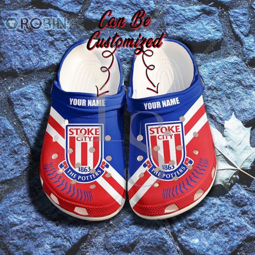 Stoke City FC Custom Name Crocband Crocs