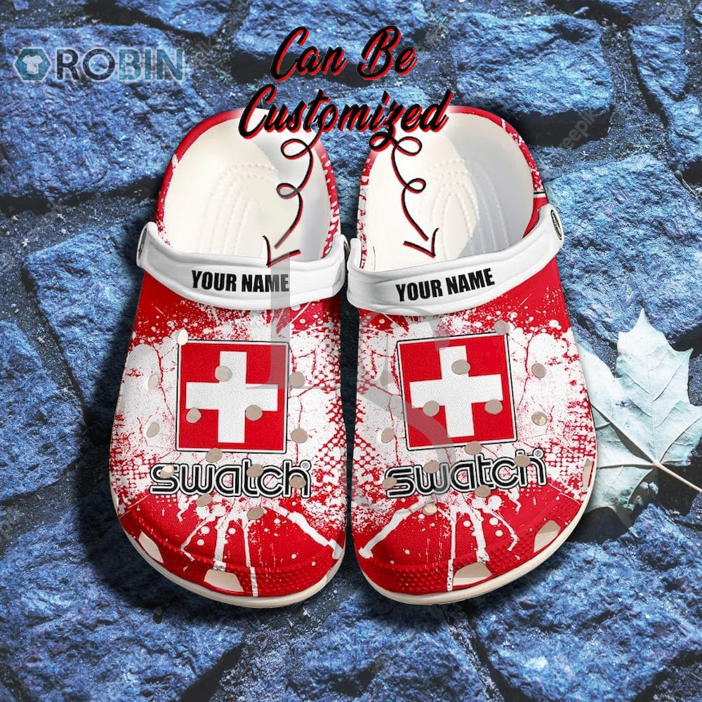Swatch Ink Splash Grunge Personalized Crocs Shoes