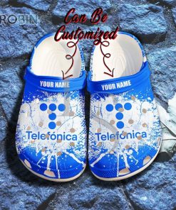 Telefonica Ink Splash Grunge Personalized Crocs Shoes, Gift Crocs Shoes For Men Women
