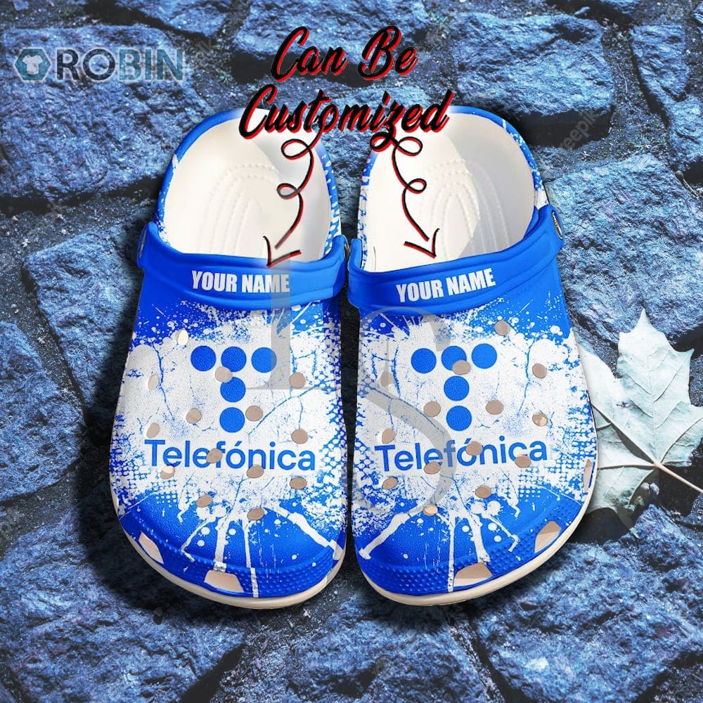 Telefonica Ink Splash Grunge Personalized Crocs Shoes, Gift Crocs Shoes For Men Women