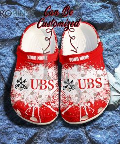 UBS Ink Splash Grunge Personalized Crocs Shoes