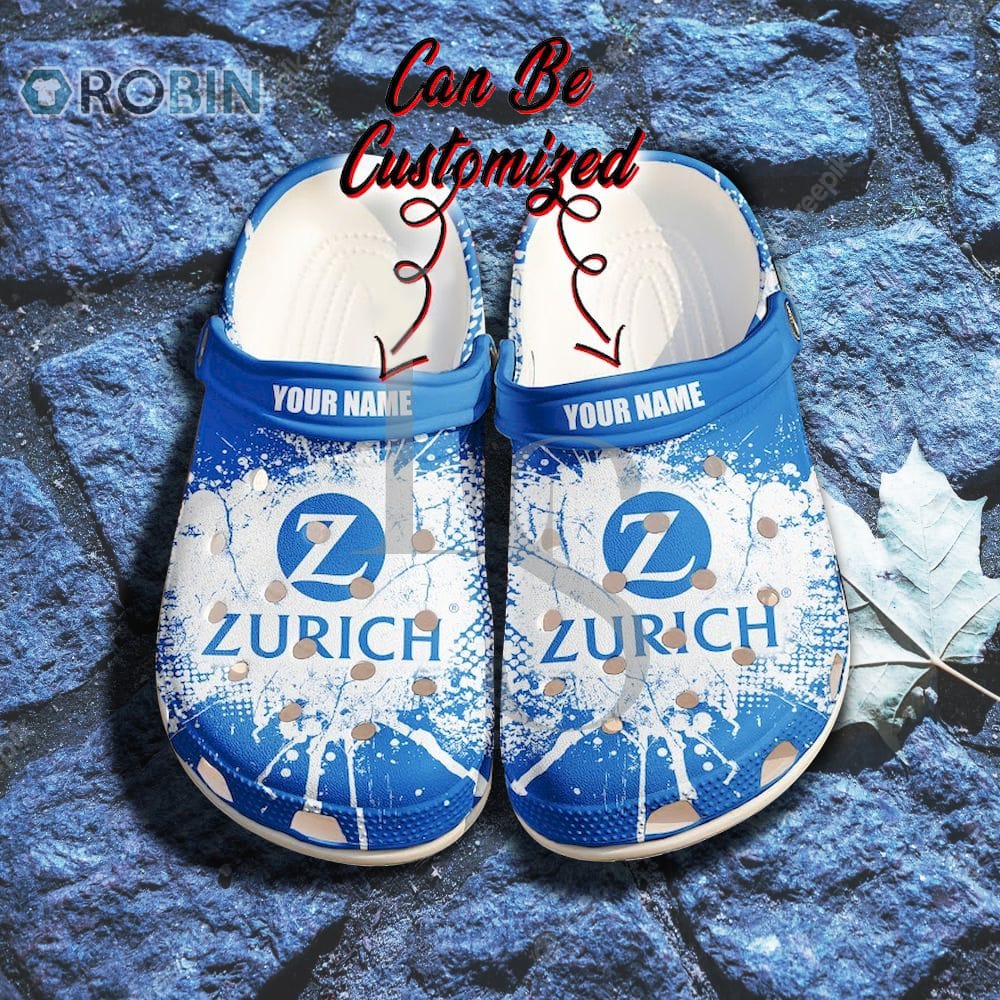 Zurich Ink Splash Grunge Personalized Crocs Shoes