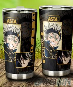 Asta Stainless Steel Tumbler Cup Custom Black Clover Anime
