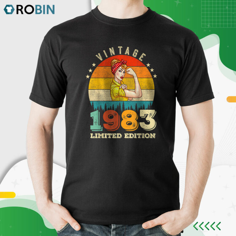 40th Birthday 1983 Limited Edition Vintage 40 Year Old Women Camiseta