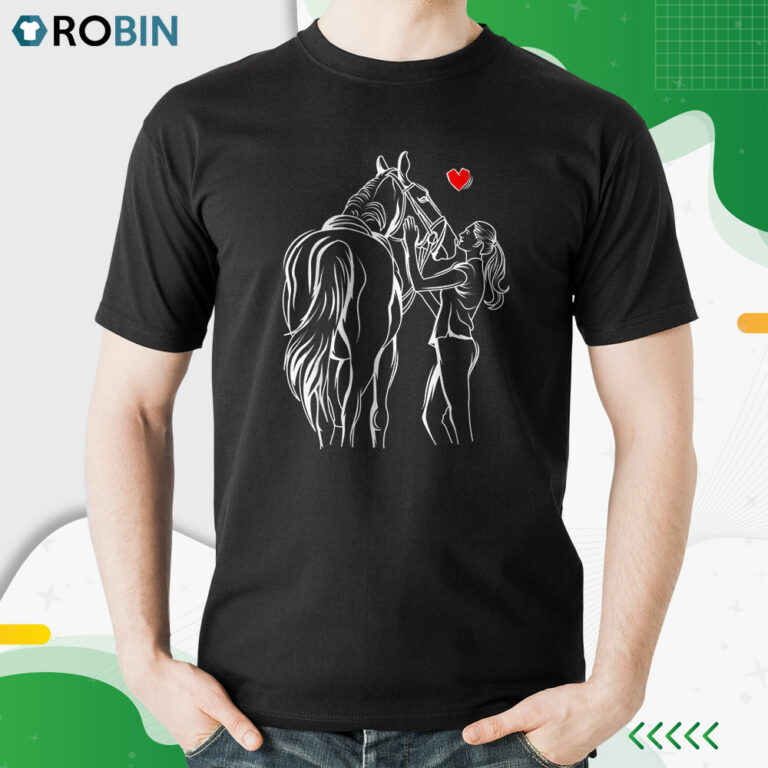 Cavalli Equitazione Cavallo Donne Ragazza Maglietta