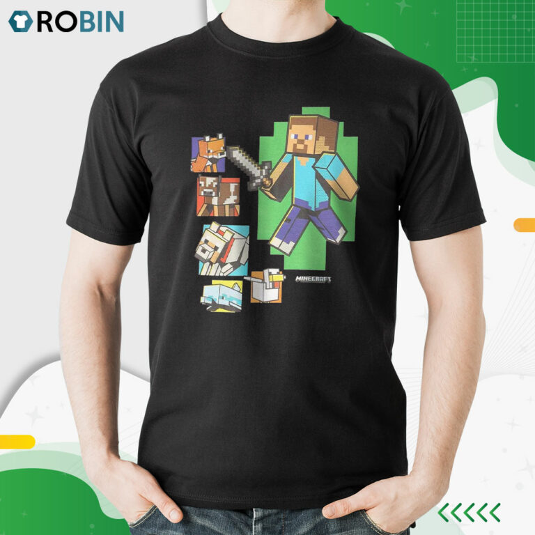 Minecraft Steve And Friends Shirt