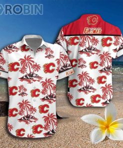 Calgary Flames Hawaiian Shirt And Shorts Calgary Flames Hawaiian Shirt And Shorts