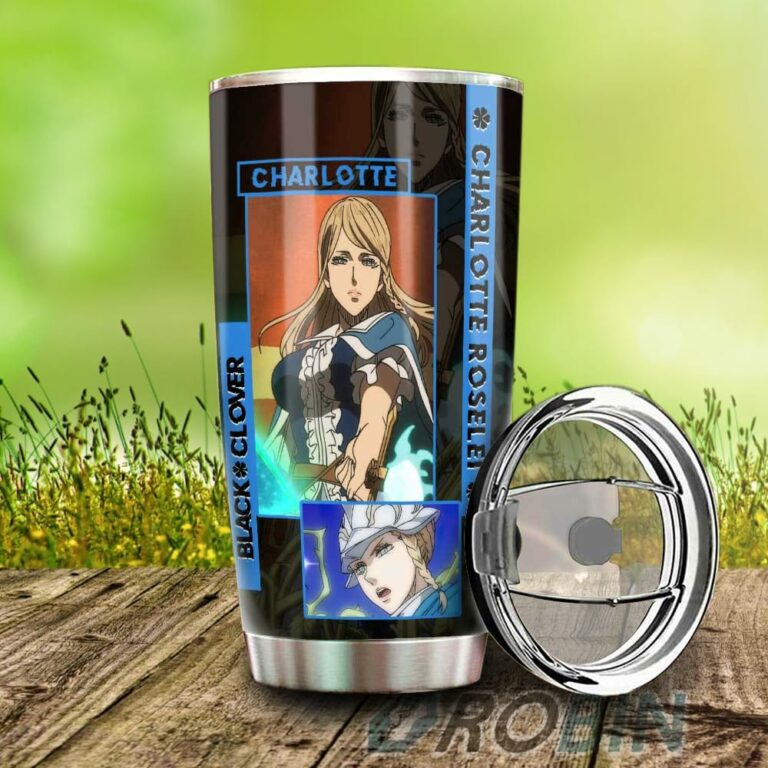 Charlotte Roselei Stainless Steel Tumbler Cup Custom Black Clover Anime
