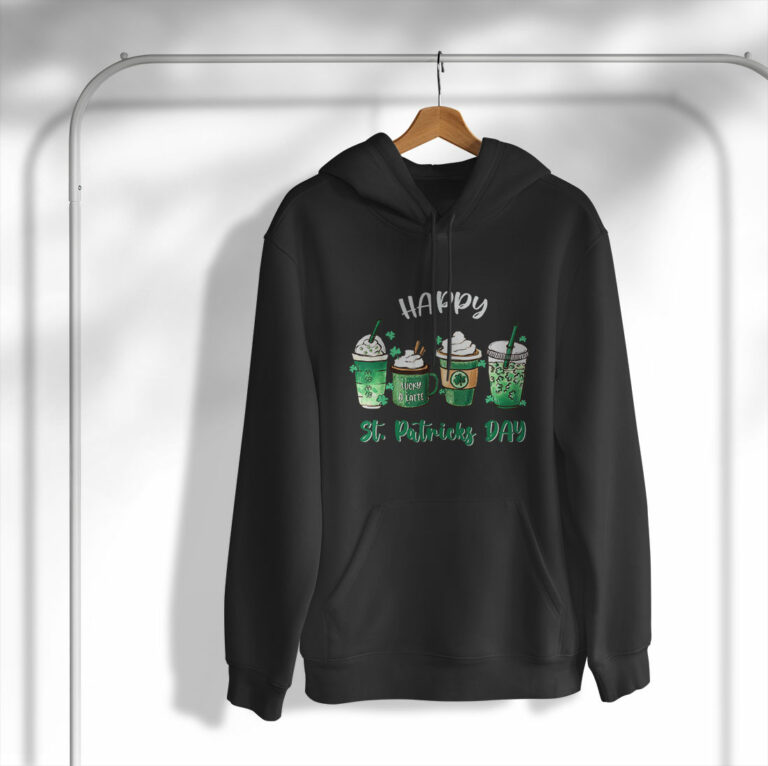 Coffee Lucky Latte Green Irish Shamrock St Patricks Day Shirt