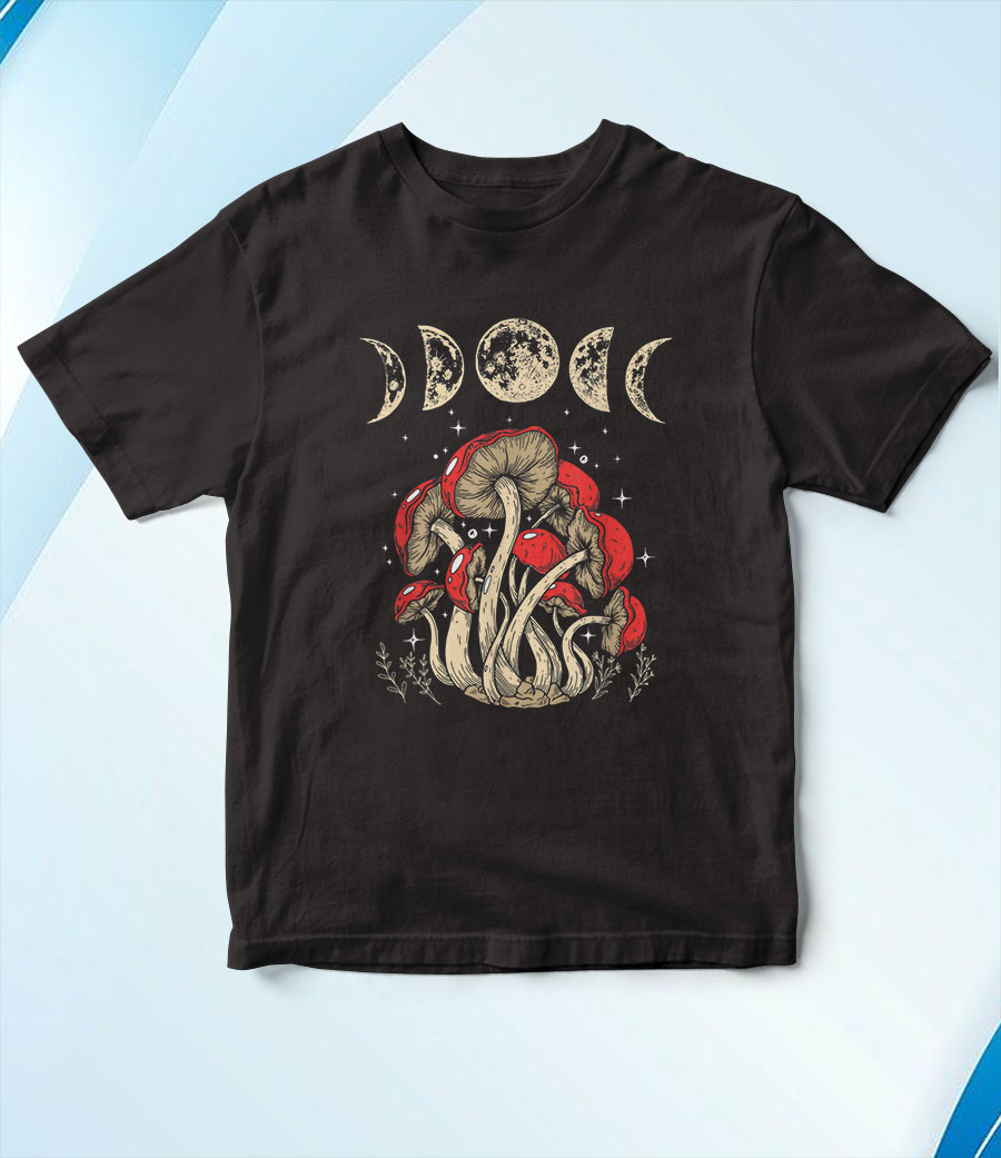 Cottagecore Mushrooms Dark Academia Goblincore Aesthetic Shirt