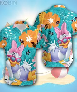 Daisy Duck Floral Pattern Disney Hawaiian Shirt