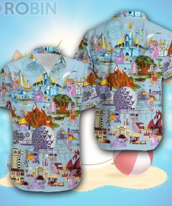Disney Figment Funny Hawaiian Shirt, Epcot Figment Hawaiian Shirt
