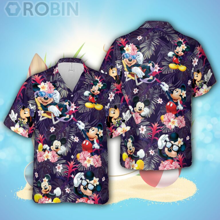 Disney Mickey Mouse Hawaiian Shirt, Aloha Hawaiian Beach Shirt