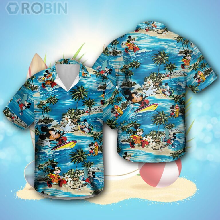 Disney Mickey Mouse Surfing Hawaiian Shirt