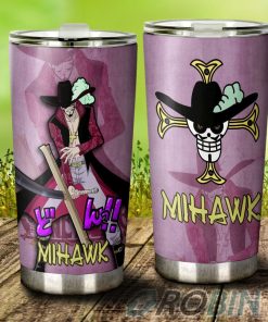 Dracule Mihawk Stainless Steel Tumbler Cup Custom One Piece Anime