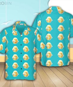 Duck With Knife Casual Button Down Hawaiian Shirt