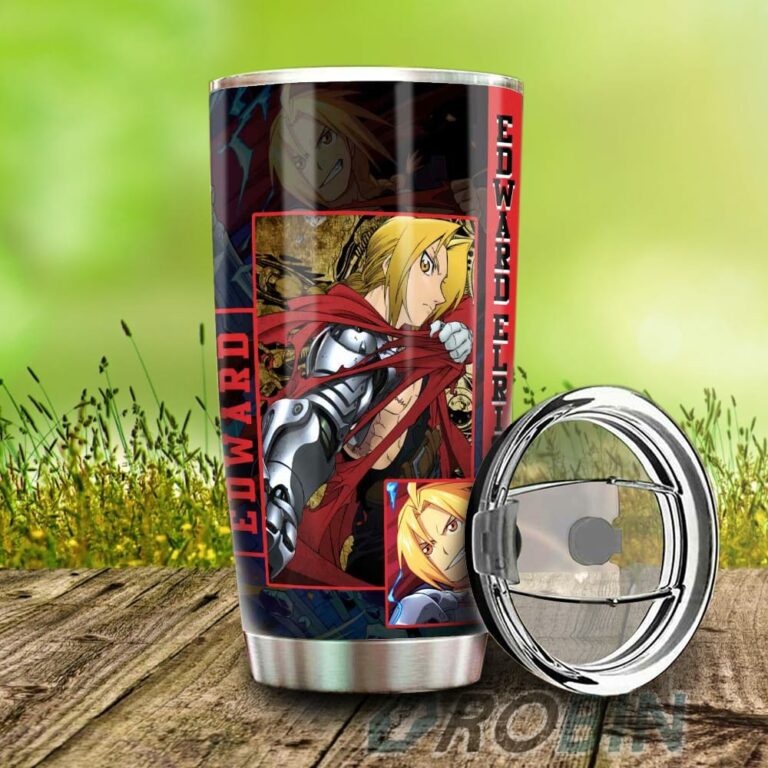 Edward Elric Stainless Steel Tumbler Cup Custom Fullmetal Alchemist Anime