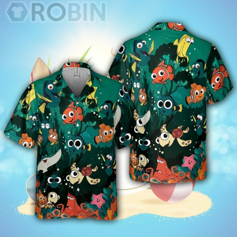 Finding Nemo Disney Hawaiian Shirt, Nemo Marlin Dory Crush Shirt