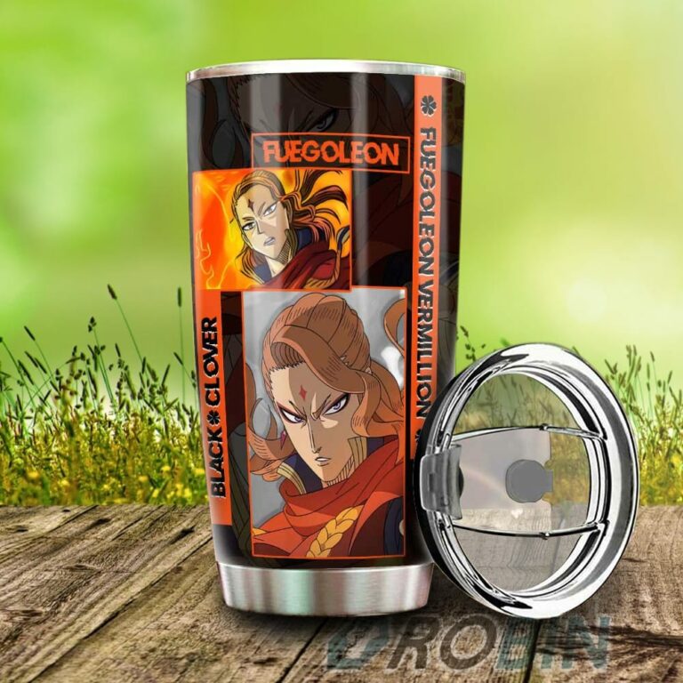 Fuegoleon Vermillion Stainless Steel Tumbler Cup Custom Black Clover Anime