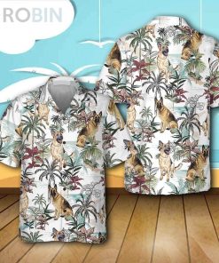 German Sheperd Summer Tropical Pattern Hawaiian Shirt German Sheperd Summer Tropical Pattern Hawaiian Shirt