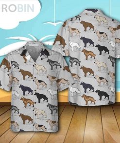 German Shepherd Dog Casual Button Down Hawaiian Shirt